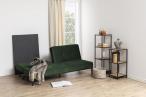 Actona Perugia rozkładana welurowa sofa ciemnozielony