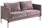 Actona Kingsley stylowa sofa welurowa pudrowy róż