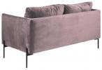 Actona Kingsley stylowa sofa welurowa pudrowy róż tył