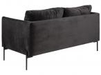 Actona Kingsley sofa welurowa ciemnoszara tył