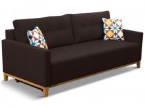 Sofa rozkładana dwuosobowa brązowa Ariel