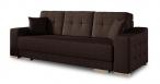 Trzyosobowa sofa rozkładana z funkcją spania Cypis brąz