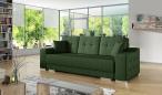 Trzyosobowa sofa rozkładana do salonu Cypis ciemnozielona