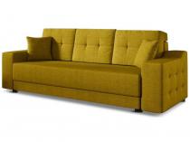 Musztardowa sofa do salonu z funkcją spania Cypis