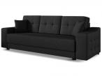 Czarna sofa trzyosobowa rozkładana Cypis