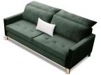 Ciemnozielona rozkładana aksamitna sofa Azja