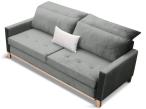 Szara aksamitna sofa rozkładana do salonu Azja
