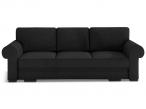 Trzyosobowa rozkładana sofa do salonu czarna Bukiet