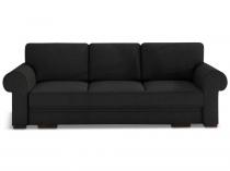 Trzyosobowa rozkładana sofa do salonu czarna Bukiet