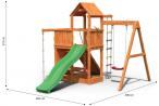 Fungoo Activer Teak Plac zabaw drewniany ze zjeżdżalnią