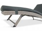 Leżak z technorattanu Nilamito Grey & Dark Grey - plecionka technorattanowa