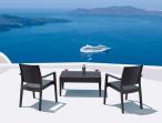 Grafitowy stolik kawowy Siesta Miami 90cm dark grey wizualizacja