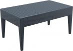 Grafitowy stolik kawowy Siesta Miami 90cm dark grey