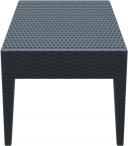 Grafitowy stolik kawowy Siesta Miami 90cm dark grey bok