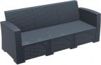 Trzyosobowa sofa ogrodowa Siesta Monaco 3 ciemnoszara