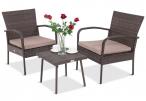 Komplet kawowy z technorattanu Morrone Duo Brown