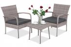 Komplet mebli na wąski balkon Morrone Duo Grey