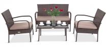 Zestaw technorattanowy do ogrodu Morrone Set Brown