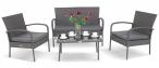 Komplet ogrodowy z technorattanu Morrone Set Anthracite
