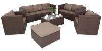 Komplet mebli technorattanowych na taras Stefano Grande Brown