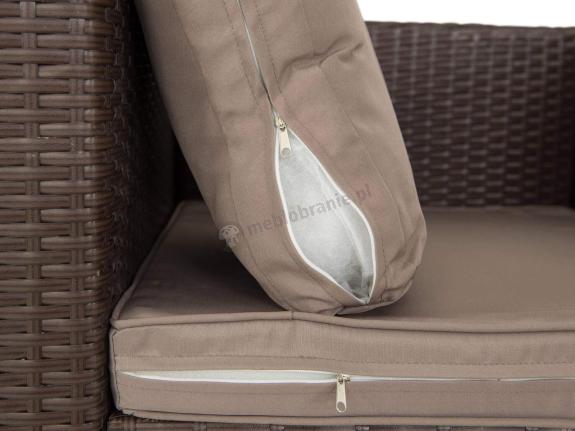 poduszki brązowe technorattanowe