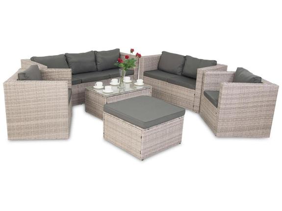 Set mobilier mare de grădină pentru 8 persoane Stefano Grande - Grey