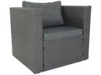 Meble tarasowe technorattanowe Stefano Set Max Antracite - fotel