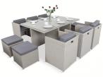 Meble na taras technorattan składane w kostkę Pavolo Double Grey