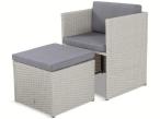 Meble na taras technorattan składane w kostkę Pavolo Double Grey