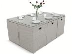 Meble na taras technorattan składane w kostkę Pavolo Double Grey