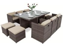 Meble z technorattanu 10+1 Pavolo Double Brown
