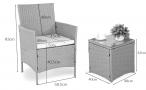 Komplet technorattanowy na balkon Flavio Duo Antracite