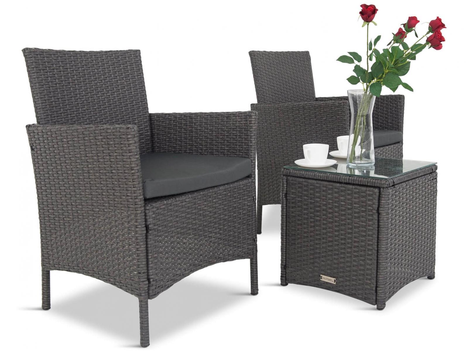 komplet technorattanowy na balkon