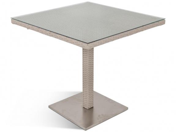 Polrattanový stůl na jedné noze Primo 80x80 Double Grey