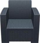 Fotel Monaco dark grey front