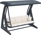 Huśtawka ogrodowa Siesta Hawaii dark grey z poduszkami