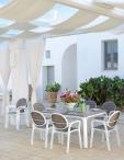 Meble obiadowe Nardi Palma Alloro 6+1 Bianco Tortora