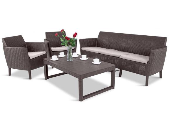 Zahradni set S3L - hnědý pro 5 osob