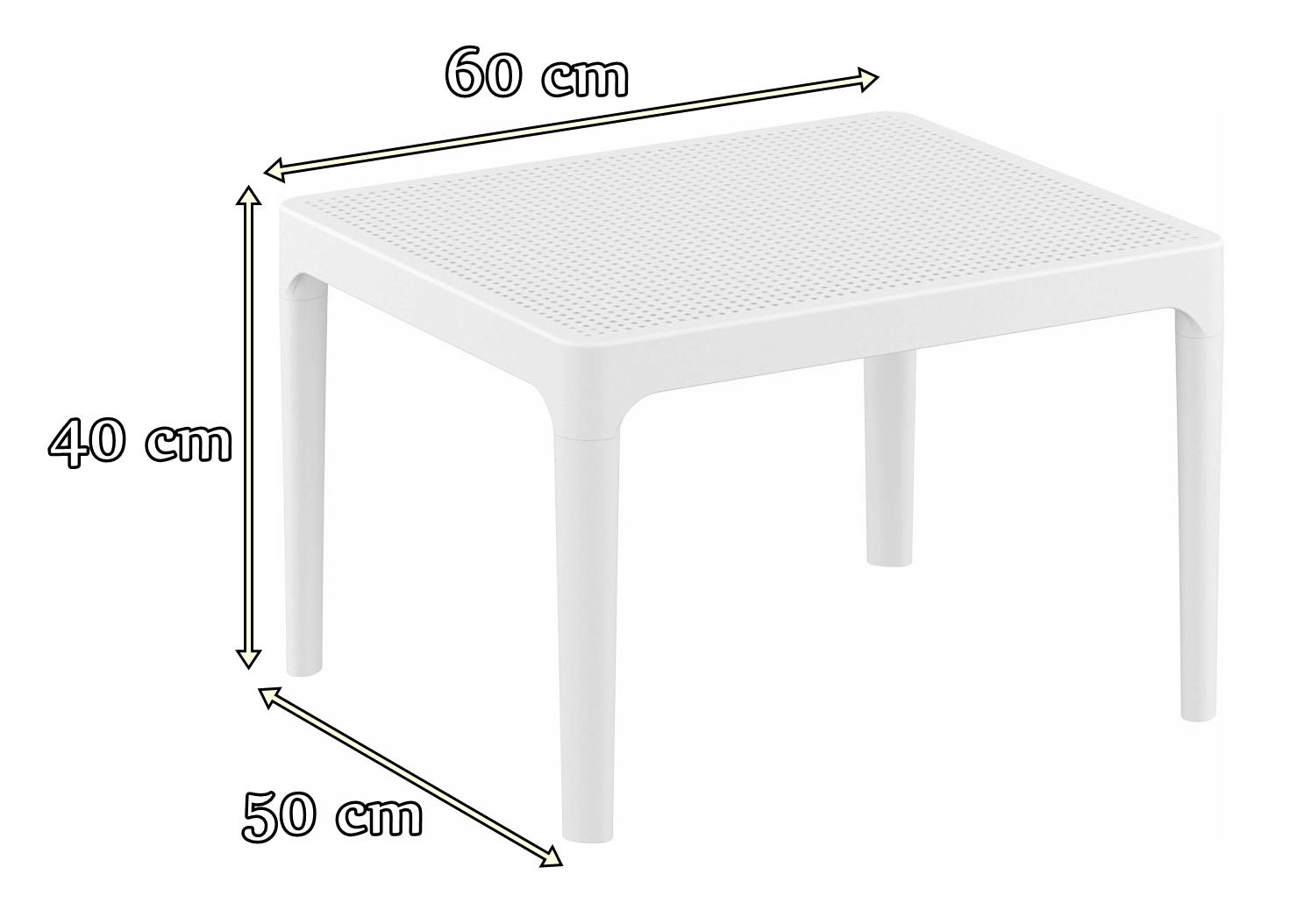 Stolik ogrodowy Siesta Sky side - wymiary
