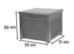 Stolik skrzynia Cube Rattan grafitowy 208L