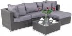 Mały narożnik ciemnoszary z technorattanu Nilamito V Anthracite & Blue Grey
