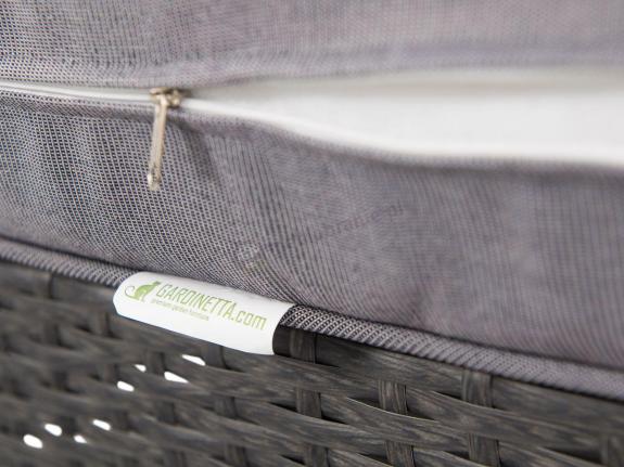 poduszka siedziskowa ogrodowa w kolorze ciemnoszarym