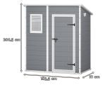 Keter Manor Pent 6X4 Domek narzędziowy wymiar