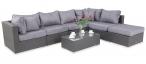 Meble modułowe z technorattanu Nilamito VIII Anthracite & Blue Grey