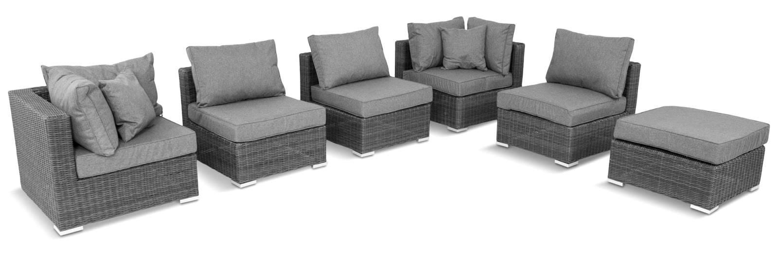 meble modułowe z technorattanu - siedziska