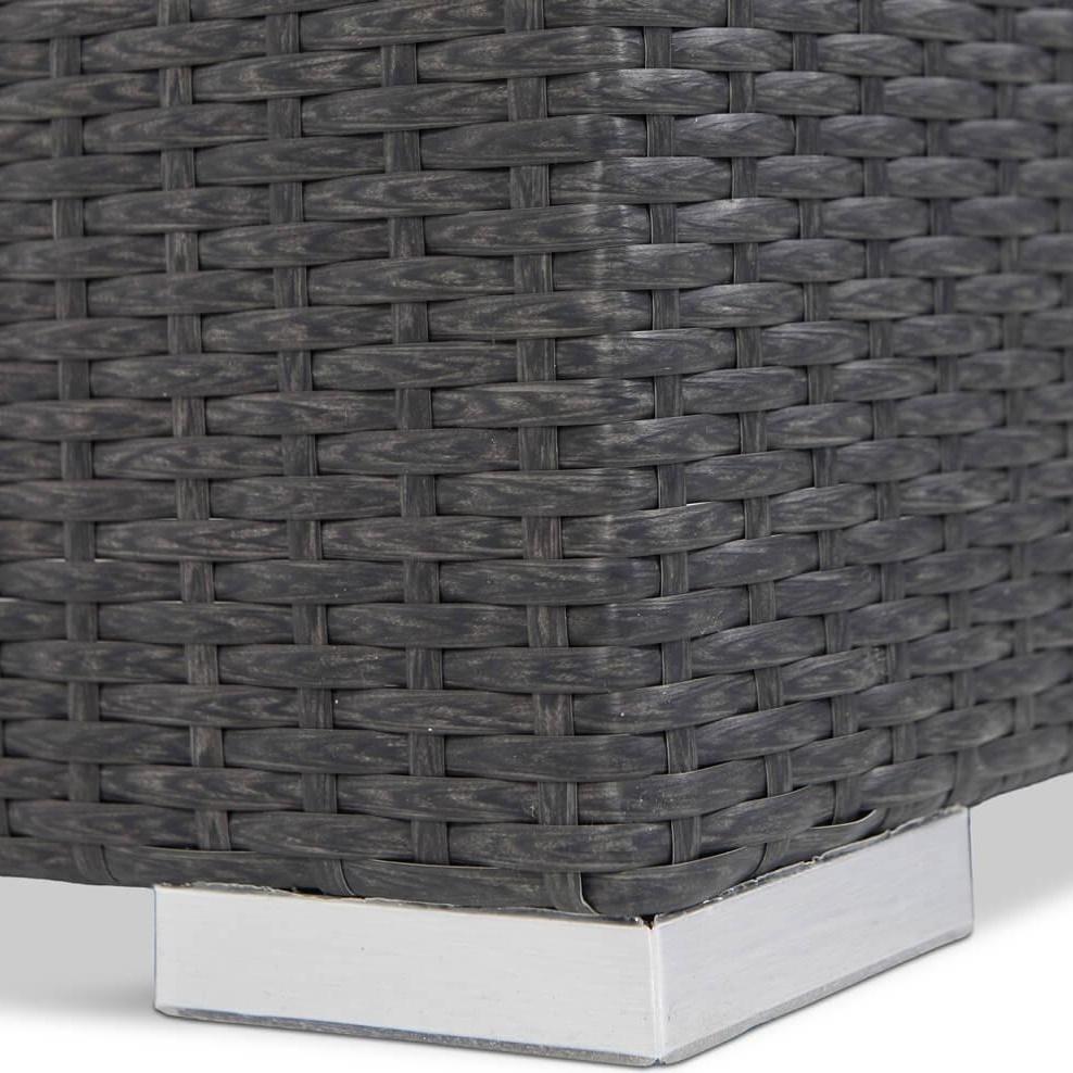 plecionka technorattanowa ciemnoszara