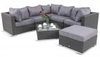 Ciemnoszare meble z technorattanu do ogrodu Nilamito IX Anthracite & Blue Grey