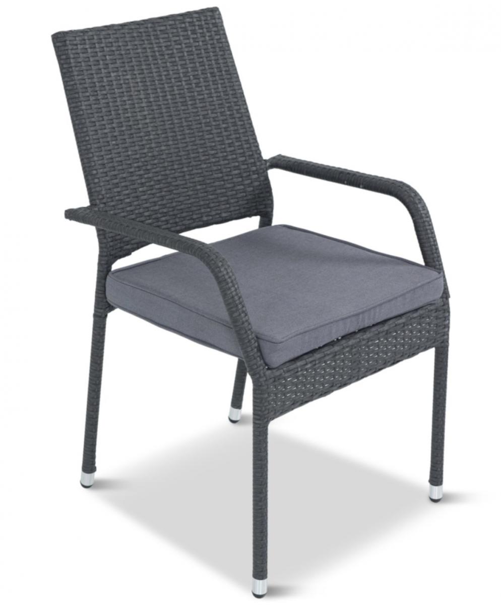 Krzesło ogrodowe z technorattanu Lautaro Anthracite