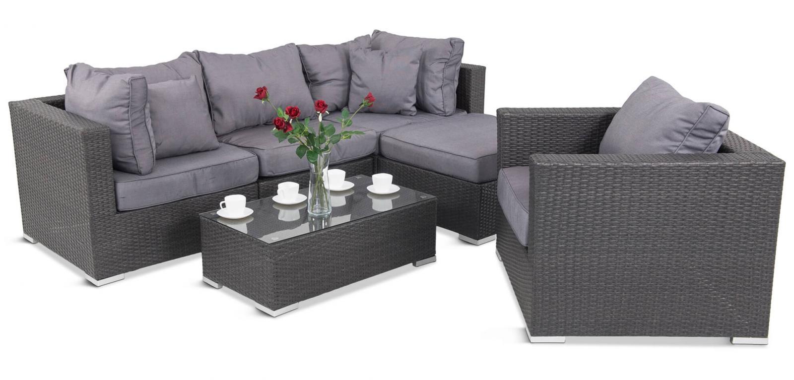 funkcjonalny narożnik moduł na balkon z technorattannu