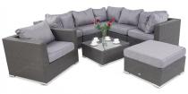 Meble tarasowe premium moduły Nilamito IX Anthracite & Blue Grey + fotel